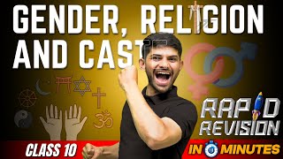 Gender Religion and Caste  10 Minutes Rapid Revision  Class 10 SST [upl. by Oicor]