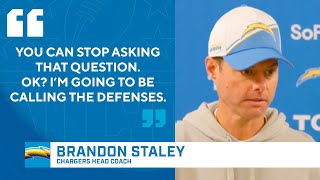 Chargers coach Brandon Staley LASHES OUT at reporters following loss to Packers [upl. by Nnyliram]