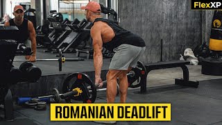 Romanian Deadlift Form amp Tutorial Guide 30 Seconds  FlexXP [upl. by Rolyab]