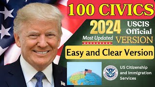 2024 EASY USCIS Official 100 Civics Questions amp Answers for US Citizenship Interview 2024 [upl. by Rafe]