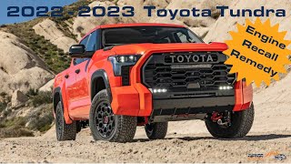 20222023 Toyota Tundra Engine Recall Remedy [upl. by Ehttam]