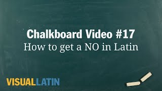 How to get a NO in Latin  Visual Latin Chalkboard 17 [upl. by Fiertz]