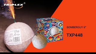 FAJERWERKI TXP448 BATERIA PETARD BOMBERGUY 6″ 450S F3 TRIPLEX FIREWORKS [upl. by Desirea]