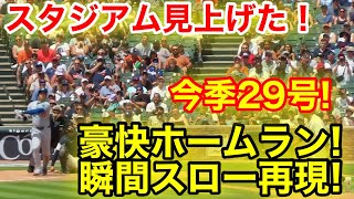 大谷29号ホームラン！メジャー通算200号！スタジアム見上げた豪快本塁打スロー映像！現地映像 [upl. by Annora241]