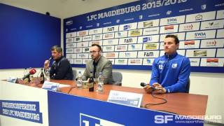 Pressekonferenz vor dem Spiel  1 FC Magdeburg gegen Stuttgarter Kickers – wwwsportfotosmdde [upl. by Lilah]