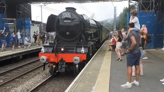 Flying scotsman 60103 passes Kirkstall Forge with whistles [upl. by Engapmahc500]