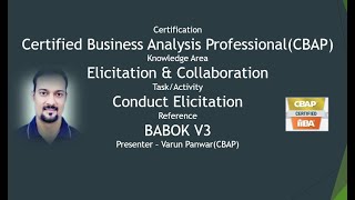 Conduct Requirement Elicitation Business Analysis Exam tutorials [upl. by Eeliak]