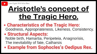 Aristotle’s concept of the Tragic HeroExplanation in Hindi [upl. by Ordnaxela]