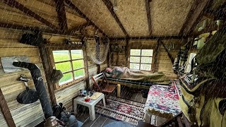 Caught in a Heavy Rain Snow and Hail – 3 Days in Tiny House– Off the Grid [upl. by Erlin]