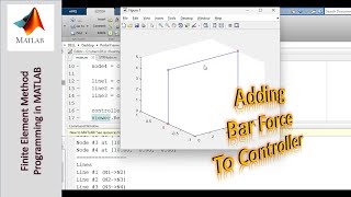 Programming the Finite Element Method using MATLAB  Part 22 Adding Bar Force to Controller [upl. by Ihsoyim31]