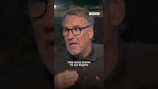 Paul Merson says Arsenals title chances are finished if the gap to Liverpool extends to 12 points [upl. by Tan]