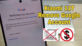 BOOM Xiaomi 11T 21081111RG Remove Google Account Bypass FRP Without PC [upl. by Guimond]