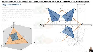 GEOMETRIJSKA TELA ČIJE SU BAZE U PROIZVOLJNOM POLOŽAJU  ČETVOROSTRANA PIRAMIDA [upl. by Freda2]