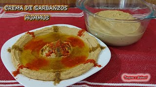 HUMMUS CREMA DE GARBANZOS SALUDABLE La mejor receta de todas deliciosa [upl. by Dorn]