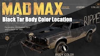 Mad Max  Black Tar Car Body Color Location amp Gaspa Grope Boss Battle [upl. by Thgiled]