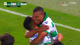 Gol de Harold Preciado  Santos 2  0 Tijuana  Liga BBVA MX  Grita México C22  Jornada 10 [upl. by Leacim]