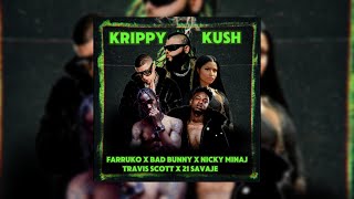 Krippy Kush Full Remix Travis Scott x Nicky Minaj x 21 Savaje Vizualizer Bad Bunny amp Farruko [upl. by Wearing]