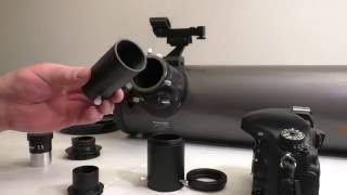 Attaching a DSLR to a Telescope with views of Jupiter and the Moon [upl. by Ecirad]