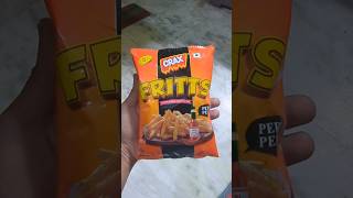 Crax Fritts Peri Peri Corn amp Potato Sticks  ₹5 Snack Review [upl. by Atnom296]