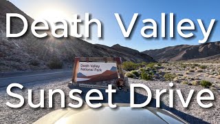 Death Valley Drive at sunset along California 190 4K virtual dash cam California road trip [upl. by Elak]