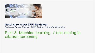 Getting to know EPPI Reviewer part 3 [upl. by Ari433]