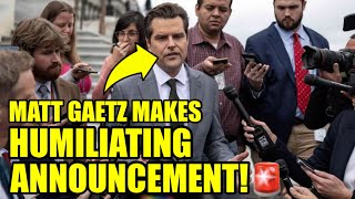 Disgraced Trumper Matt Gaetz Just REVEALED His NEW CAREER [upl. by Wolsky100]