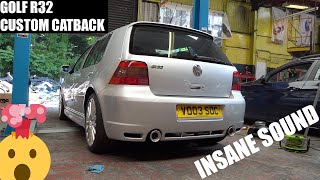 MK4 GOLF R32 CUSTOM EXHAUSTINSANE SOUND [upl. by Veal]