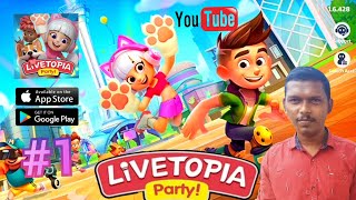 Livetopia Party Gameplay walkthrough 🧳Part 1😍 iOS Android mallugamer gameplay [upl. by Truc]