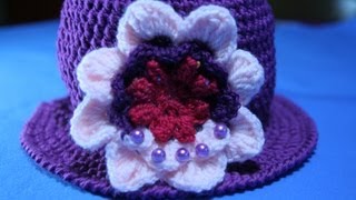 Tutorial cappello a uncinetto con tesa  1° Parte [upl. by Lardner]