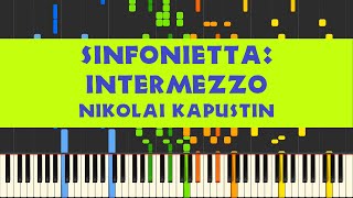 N Kapustin  Sinfonietta for Piano Duet III Intermezzo MIDI [upl. by Amuh]