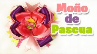 Lindo moño de liston para el dia de Pascua Moños para niñas [upl. by Horter]