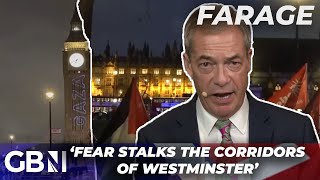 A hate chant on Big Ben  Nigel Farage FURIOUS at police response to extremist voices [upl. by Llenehs]