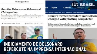 Imprensa internacional repercute indiciamento de Bolsonaro por  SBT Brasil 211124 [upl. by Anival]