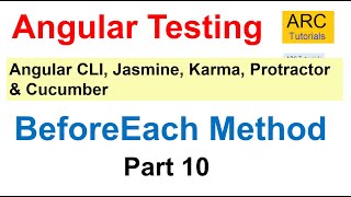 Angular Testing Tutorial 10  BeforeEach Method in Test Spec [upl. by Mina]