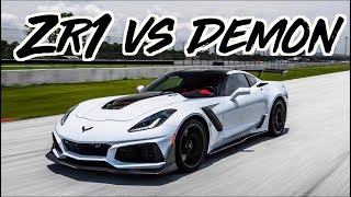 2019 Corvette ZR1 vs Dodge Demon  1600HP GTR  TrackHawk  McLaren 720s [upl. by Lorelle546]