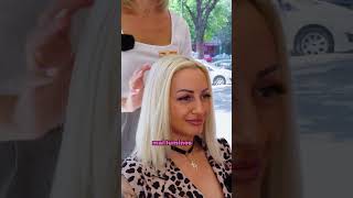 O transformare de păr în doar 5 minute 🌟 Urmărește cum Fusio Dose dă viață părului blond pe loc 😍 [upl. by Nanerb]