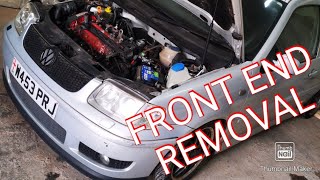 VW Polo GTI  Front Bumper Removal  Head Light Removal  Slam Panel And Radiator Removal [upl. by Akkin650]