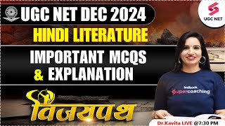 UGC NET Hindi Classes 2024  UGC NET Hindi Literature MCQs  UGC NET Hindi By DrKavita Maam [upl. by Codee125]