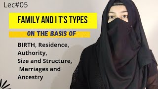 Family and Its Types in Urdu Hindi  Types of family in sociology  sociology for UPSC CSS PPSC [upl. by Santa]