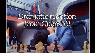 Gukeshs dramatic reaction after game vs Alireza Firouzja in FIDE Candidates 2024 [upl. by Guenzi]