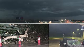 Granizo y paso de posibles tornados dejan daños en zonas en el norte de Texas [upl. by Tteraj]