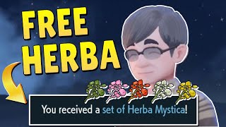 How To Get 10 FREE HERBA By Collecting All Table Cloths  Pokemon Scarlet Violet DLC [upl. by Warner]