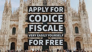 Apply for Codice Fiscale very easily yourself for free [upl. by Hsina101]