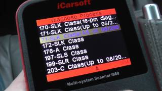 Mercedes SLK i980 iCarsoft Multi System Diagnostic Scanner [upl. by Llehcsreh6]