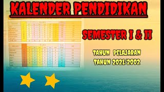 Kalender Pendidikan Guru Semester 1amp2 Tahun 20212022 [upl. by Ydnab]