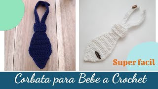 Corbata para Bebe a crochet  Ganchillo paso a paso👔  Enredados entre Hilos [upl. by Kcirednek]