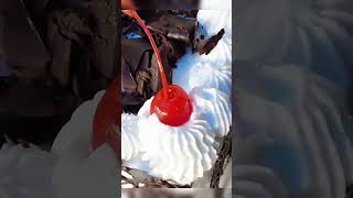 HOMEMADE MOIST BLACK FOREST CAKE shorts shortvideo chocolate youtubeshorts [upl. by Tatman]