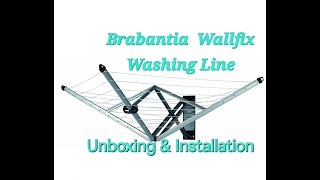 Brabantia WallFix Retractable Washing Line  unboxing and installation [upl. by Sanderson]