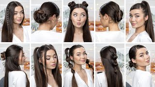 10 EASY HEATLESS BACK TO SCHOOL HAIRSTYLES [upl. by Reffotsirk674]