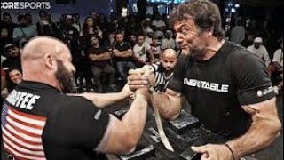 Devon Larratt vs Dave Chaffee all pins highlights King of the Table 7  Epic Arm Wrestling Showdown [upl. by Salohci408]